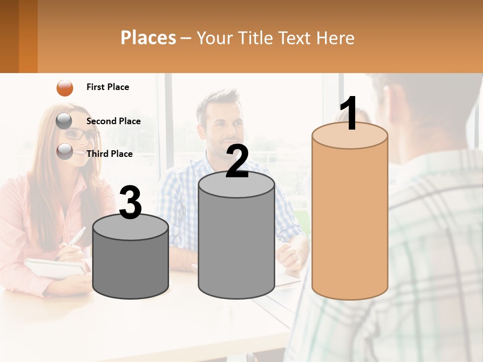 A Group Of People Sitting Around A Table PowerPoint Template