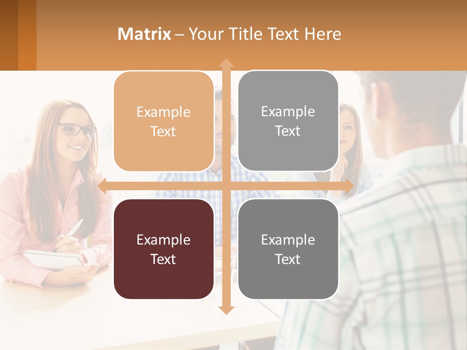 A Group Of People Sitting Around A Table PowerPoint Template