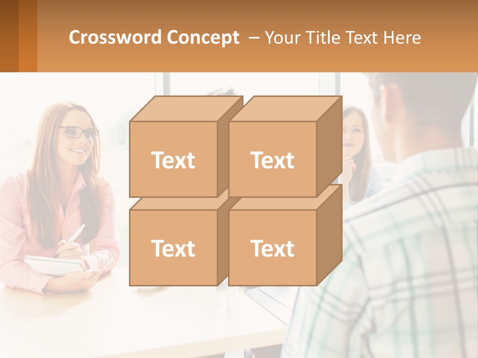 A Group Of People Sitting Around A Table PowerPoint Template