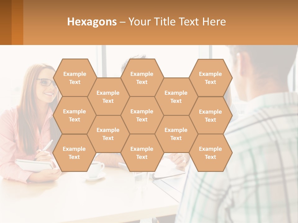 A Group Of People Sitting Around A Table PowerPoint Template