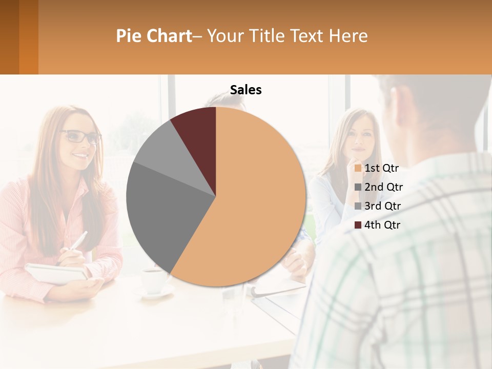 A Group Of People Sitting Around A Table PowerPoint Template