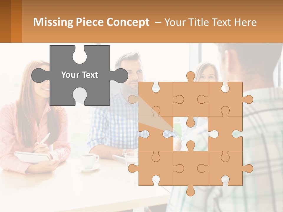 A Group Of People Sitting Around A Table PowerPoint Template