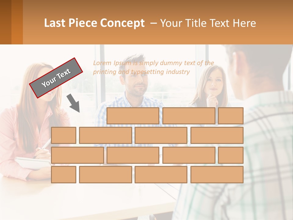 A Group Of People Sitting Around A Table PowerPoint Template