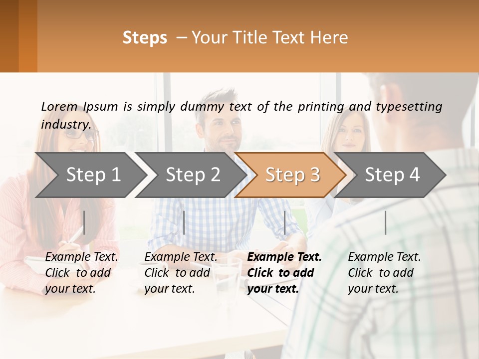 A Group Of People Sitting Around A Table PowerPoint Template