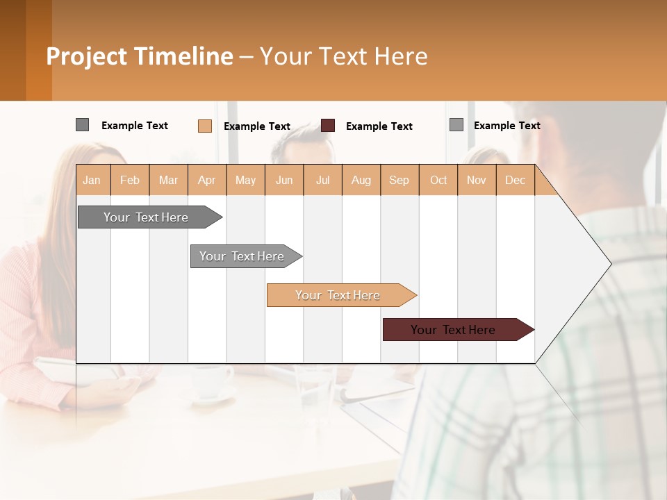 A Group Of People Sitting Around A Table PowerPoint Template