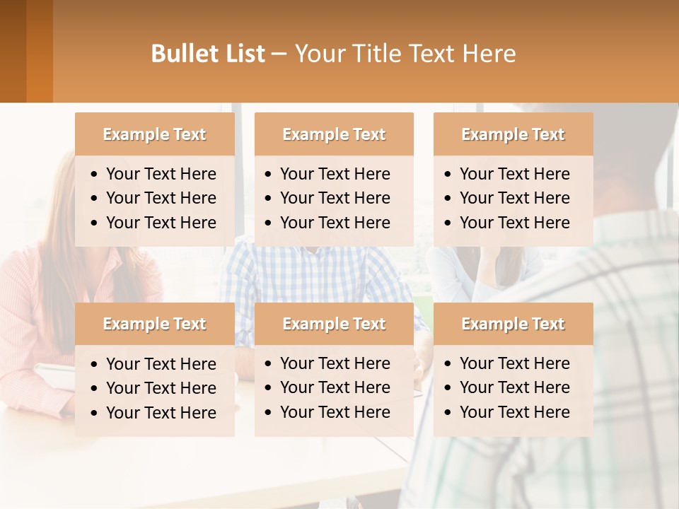 A Group Of People Sitting Around A Table PowerPoint Template