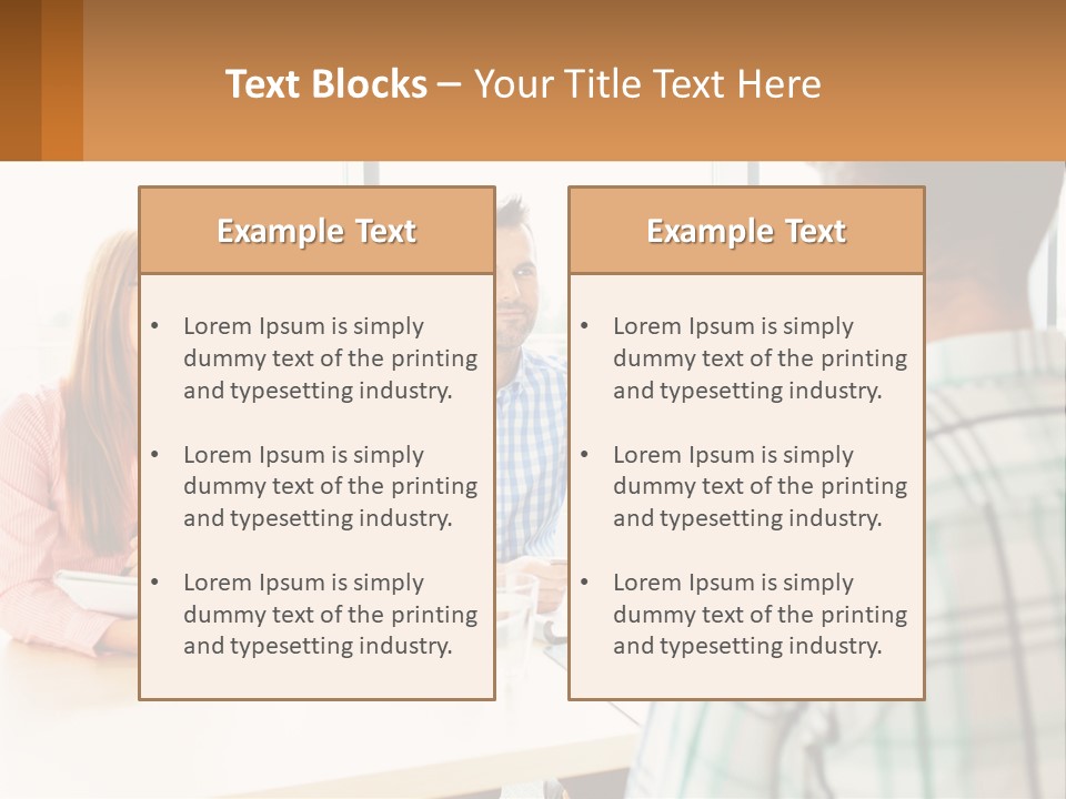 A Group Of People Sitting Around A Table PowerPoint Template