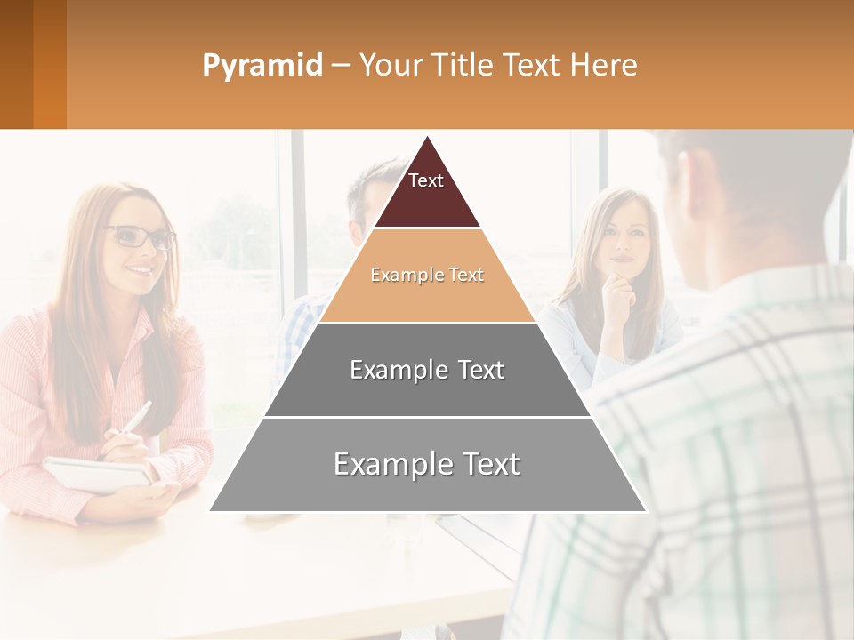 A Group Of People Sitting Around A Table PowerPoint Template