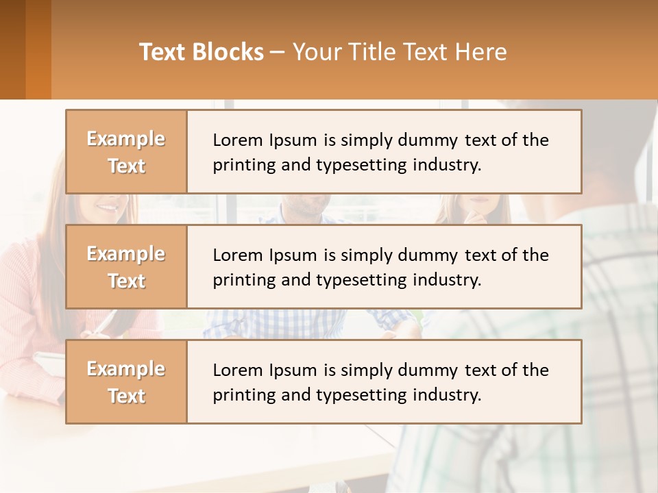 A Group Of People Sitting Around A Table PowerPoint Template
