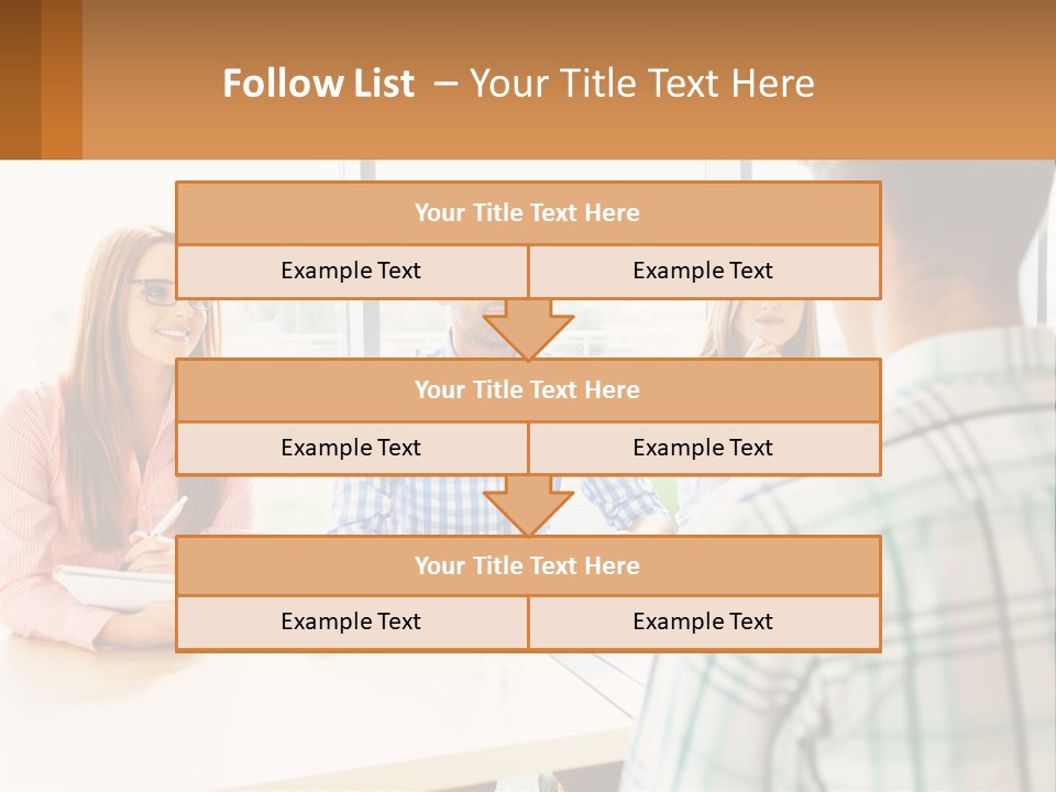 A Group Of People Sitting Around A Table PowerPoint Template