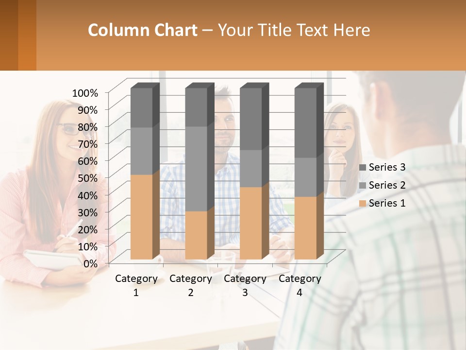 A Group Of People Sitting Around A Table PowerPoint Template