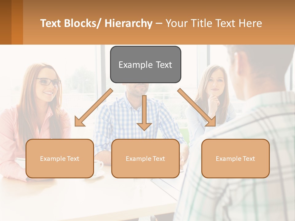 A Group Of People Sitting Around A Table PowerPoint Template
