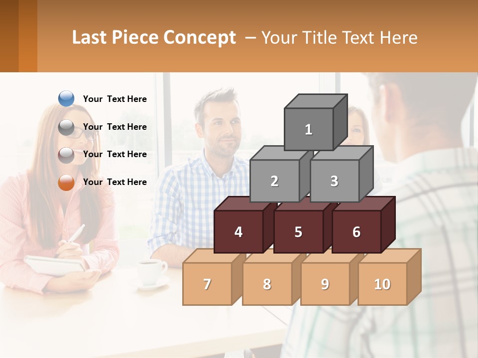 A Group Of People Sitting Around A Table PowerPoint Template