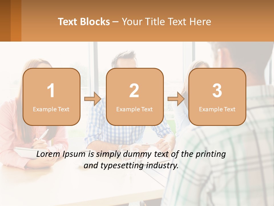 A Group Of People Sitting Around A Table PowerPoint Template