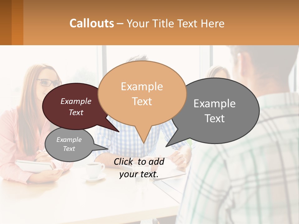 A Group Of People Sitting Around A Table PowerPoint Template