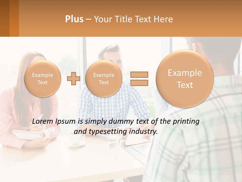 A Group Of People Sitting Around A Table PowerPoint Template