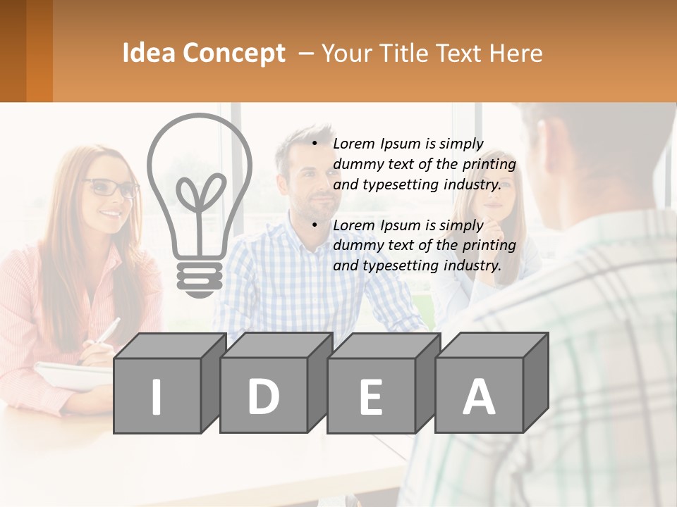 A Group Of People Sitting Around A Table PowerPoint Template