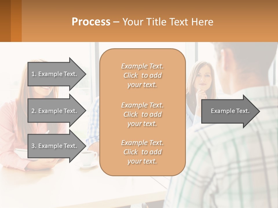 A Group Of People Sitting Around A Table PowerPoint Template