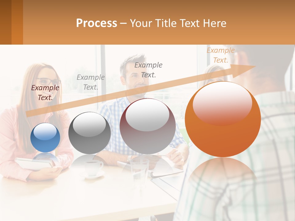 A Group Of People Sitting Around A Table PowerPoint Template