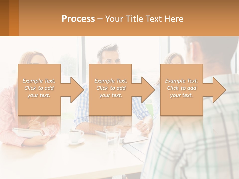 A Group Of People Sitting Around A Table PowerPoint Template