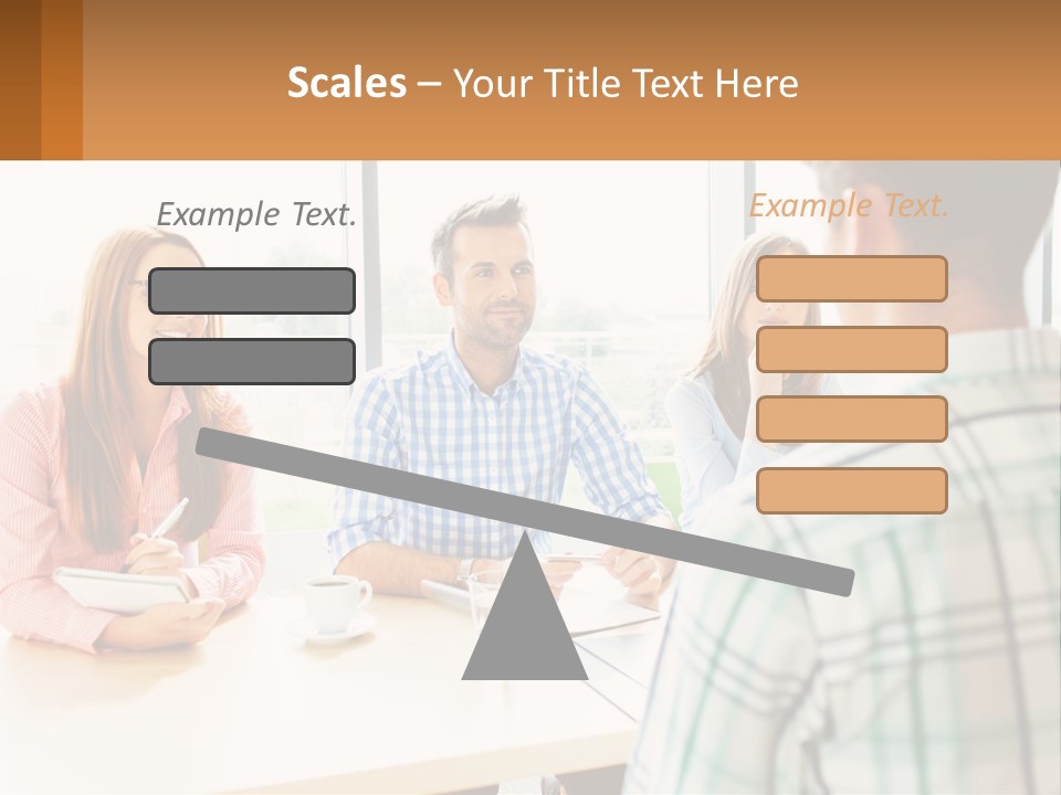 A Group Of People Sitting Around A Table PowerPoint Template