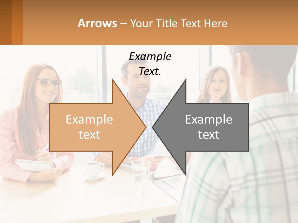 A Group Of People Sitting Around A Table PowerPoint Template