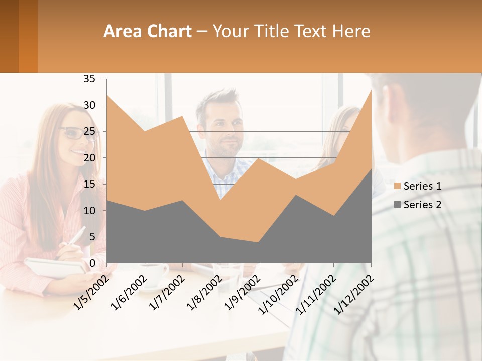 A Group Of People Sitting Around A Table PowerPoint Template