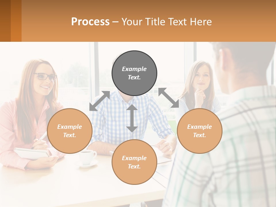 A Group Of People Sitting Around A Table PowerPoint Template