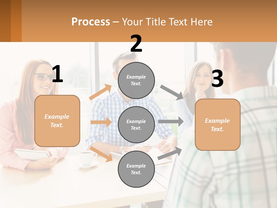 A Group Of People Sitting Around A Table PowerPoint Template