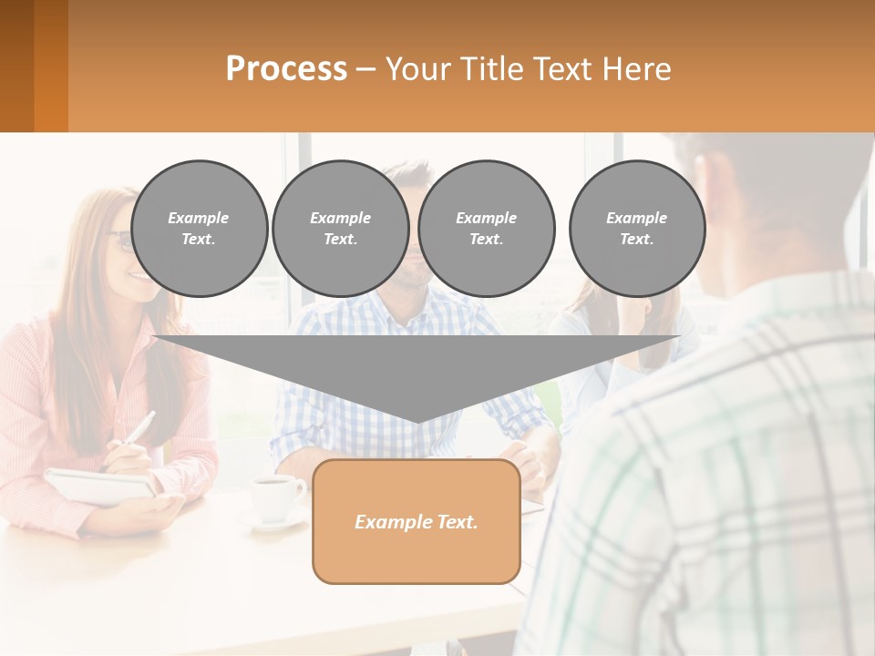 A Group Of People Sitting Around A Table PowerPoint Template