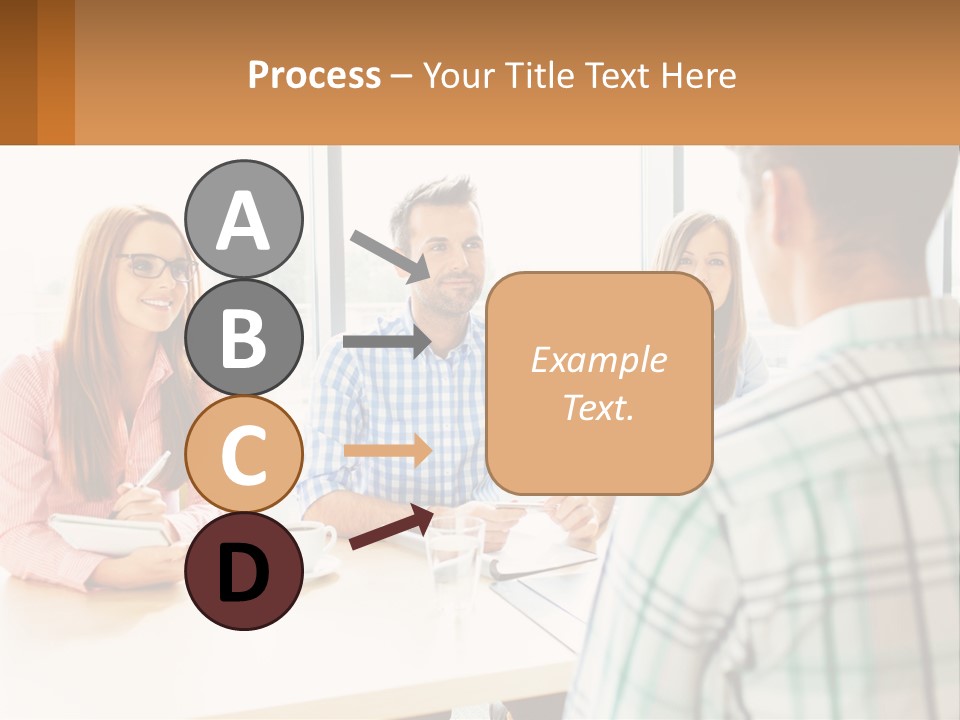 A Group Of People Sitting Around A Table PowerPoint Template