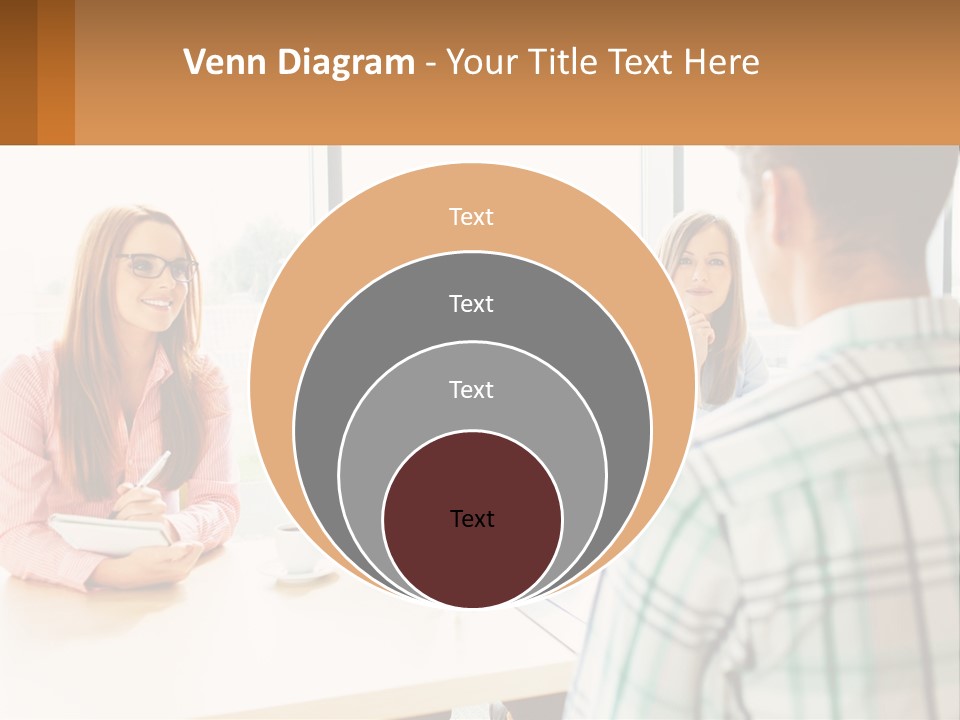A Group Of People Sitting Around A Table PowerPoint Template