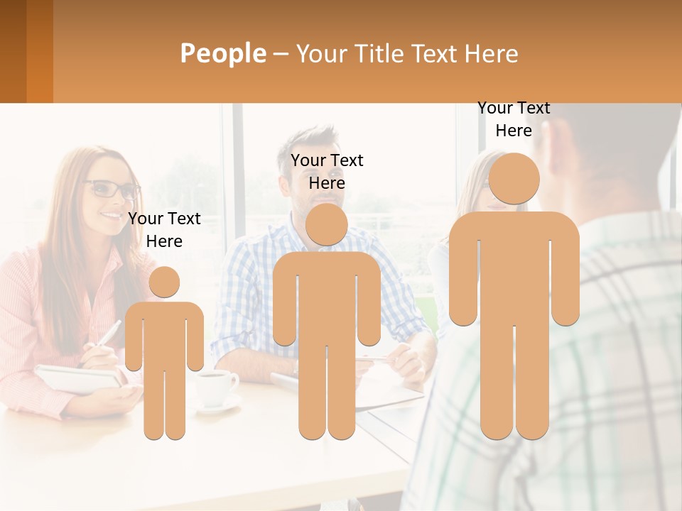 A Group Of People Sitting Around A Table PowerPoint Template