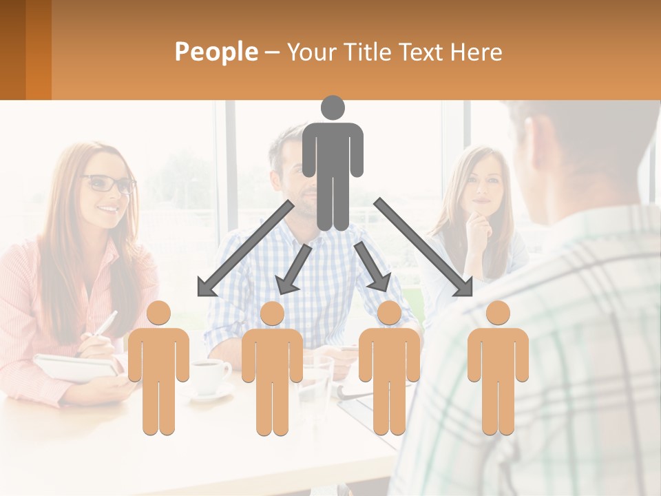 A Group Of People Sitting Around A Table PowerPoint Template