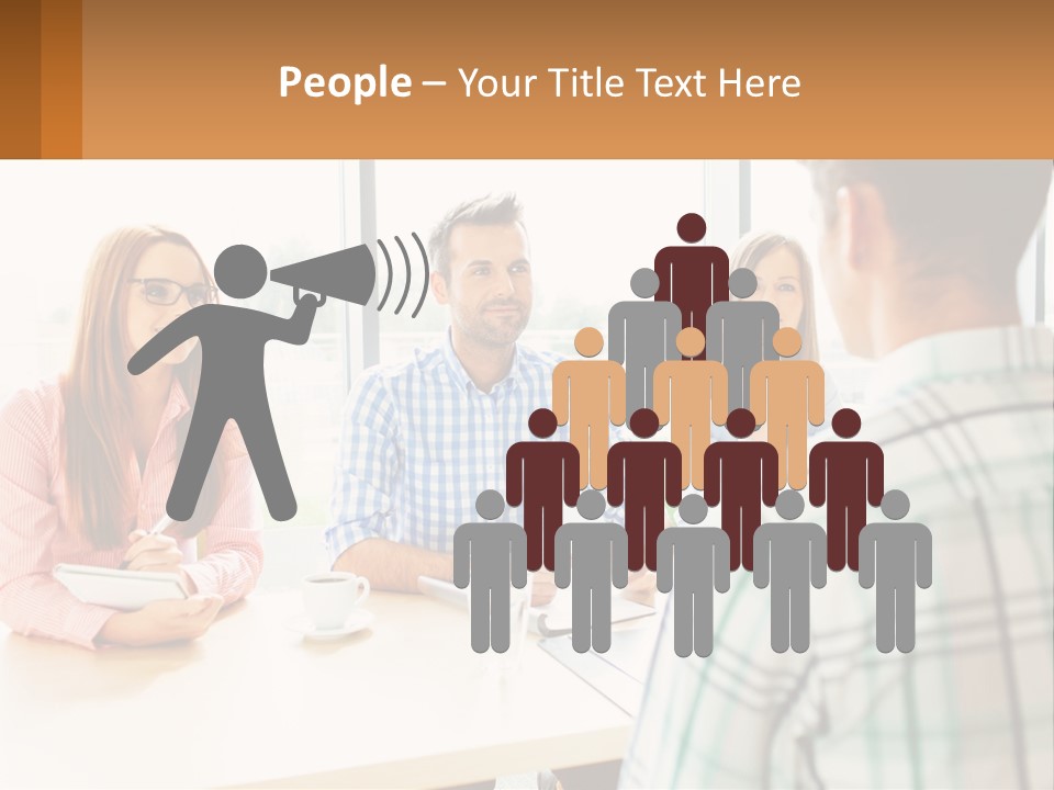 A Group Of People Sitting Around A Table PowerPoint Template