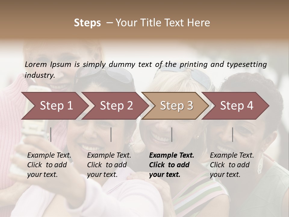 A Group Of Women Taking A Picture With A Cell Phone PowerPoint Template