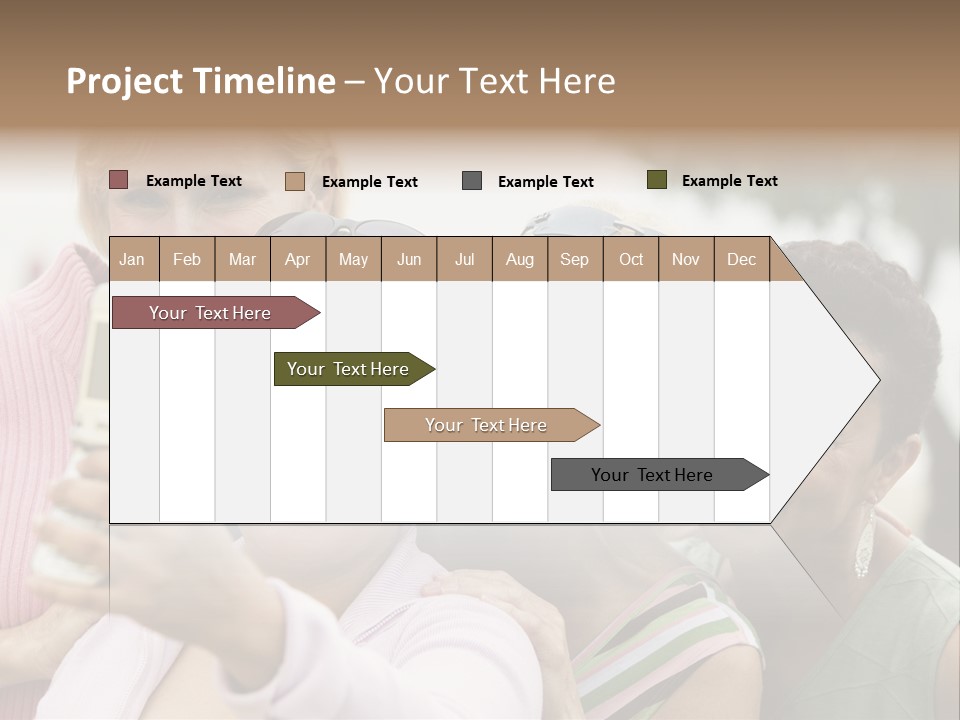 A Group Of Women Taking A Picture With A Cell Phone PowerPoint Template