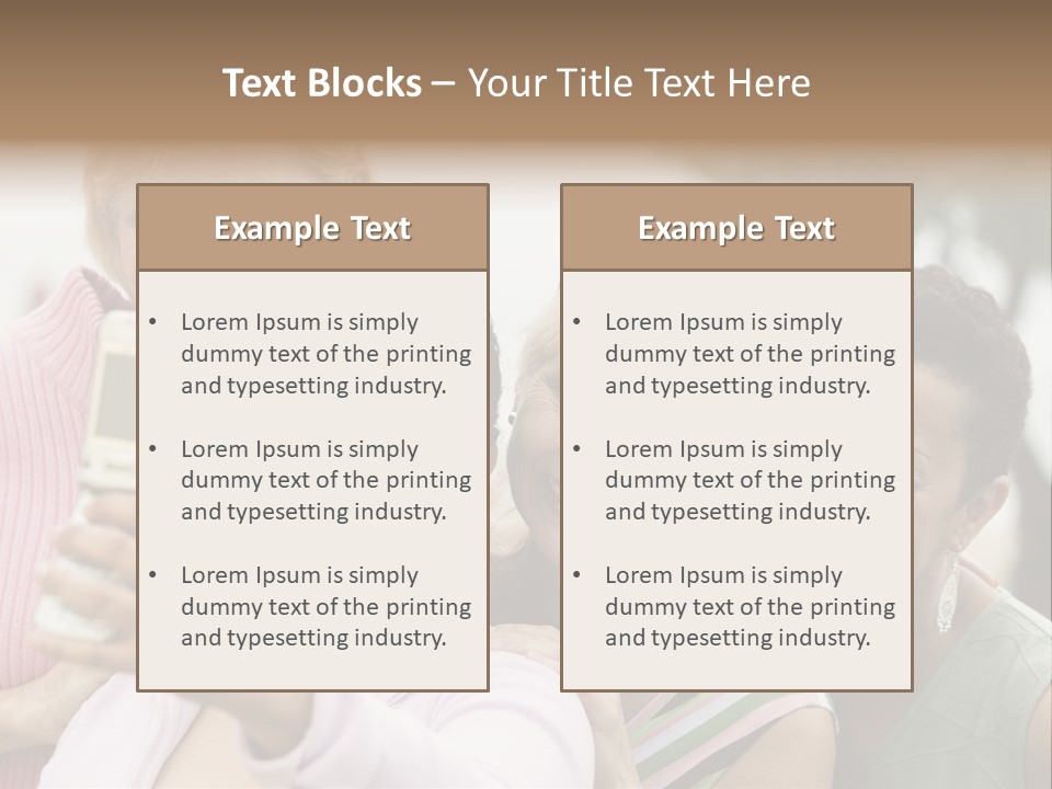 A Group Of Women Taking A Picture With A Cell Phone PowerPoint Template