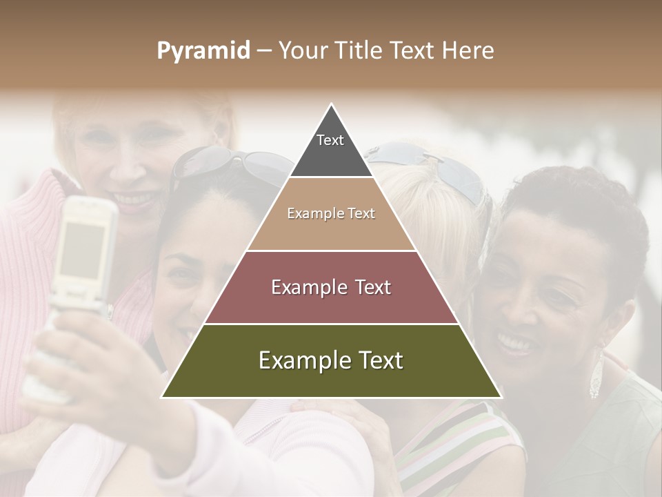 A Group Of Women Taking A Picture With A Cell Phone PowerPoint Template