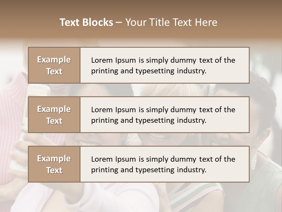 A Group Of Women Taking A Picture With A Cell Phone PowerPoint Template