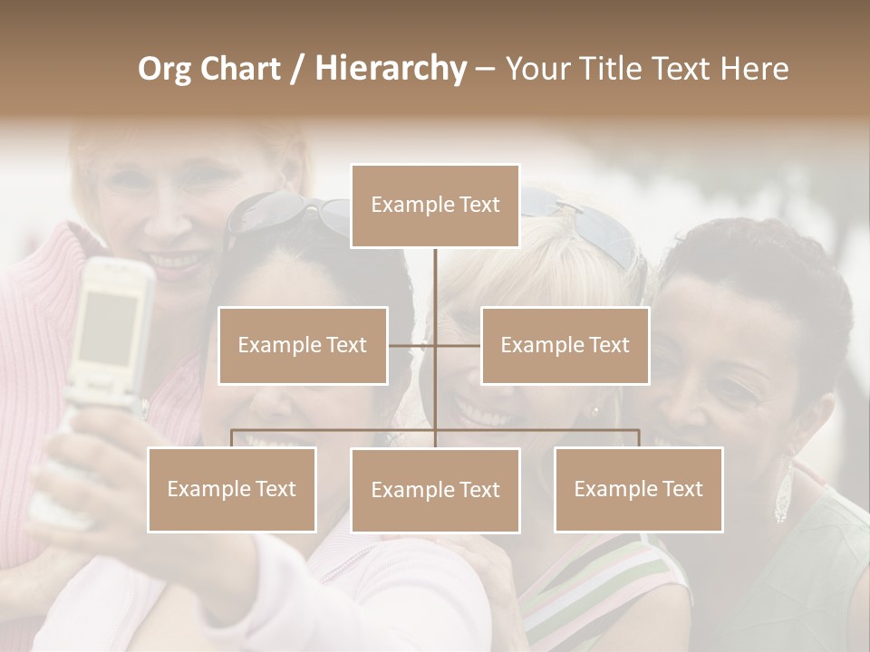 A Group Of Women Taking A Picture With A Cell Phone PowerPoint Template