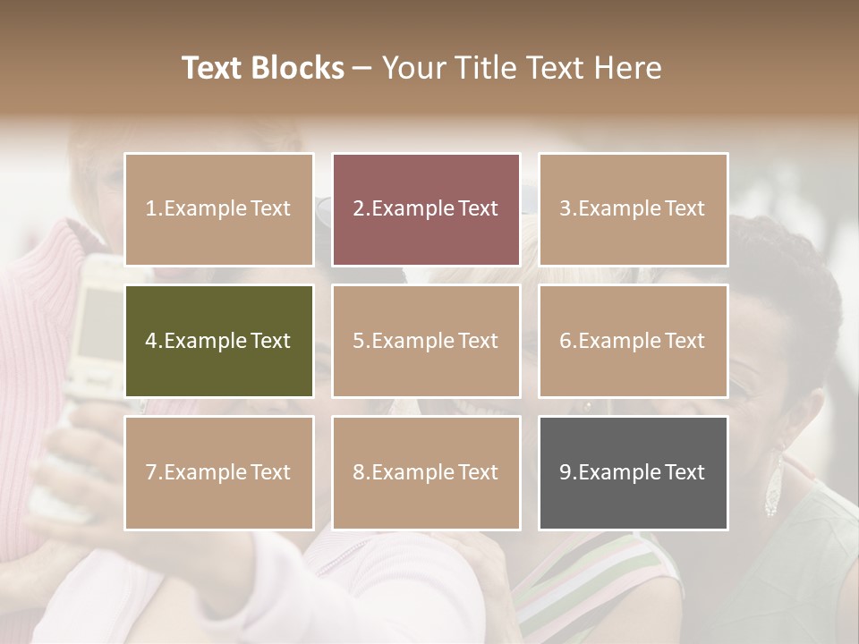 A Group Of Women Taking A Picture With A Cell Phone PowerPoint Template