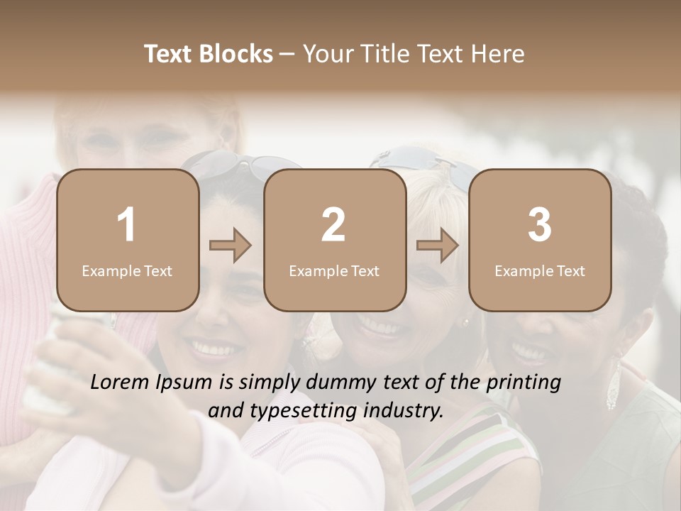 A Group Of Women Taking A Picture With A Cell Phone PowerPoint Template