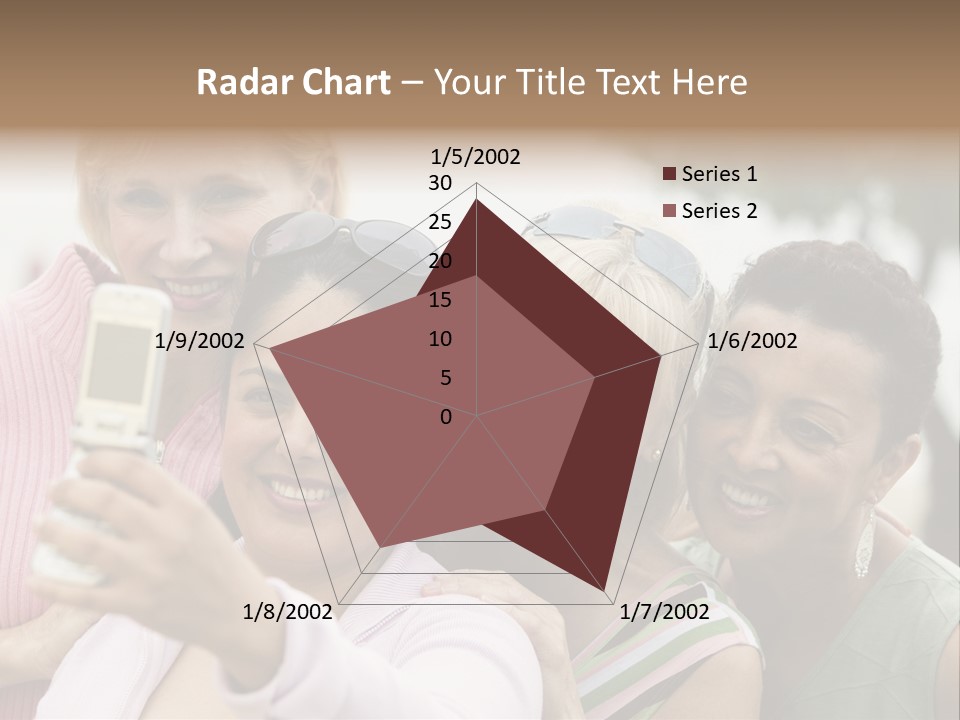 A Group Of Women Taking A Picture With A Cell Phone PowerPoint Template