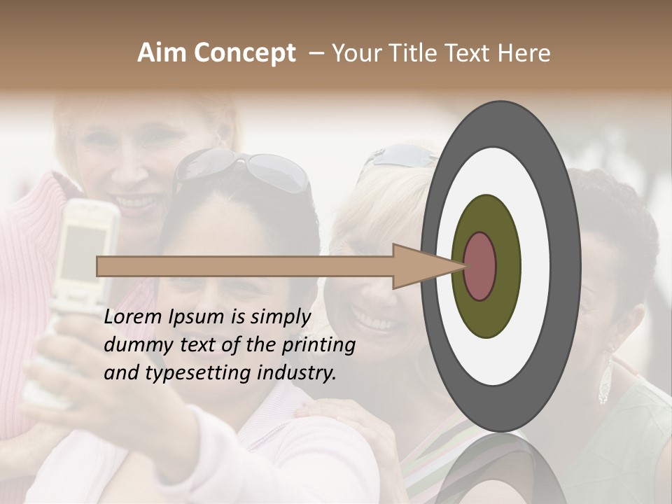 A Group Of Women Taking A Picture With A Cell Phone PowerPoint Template