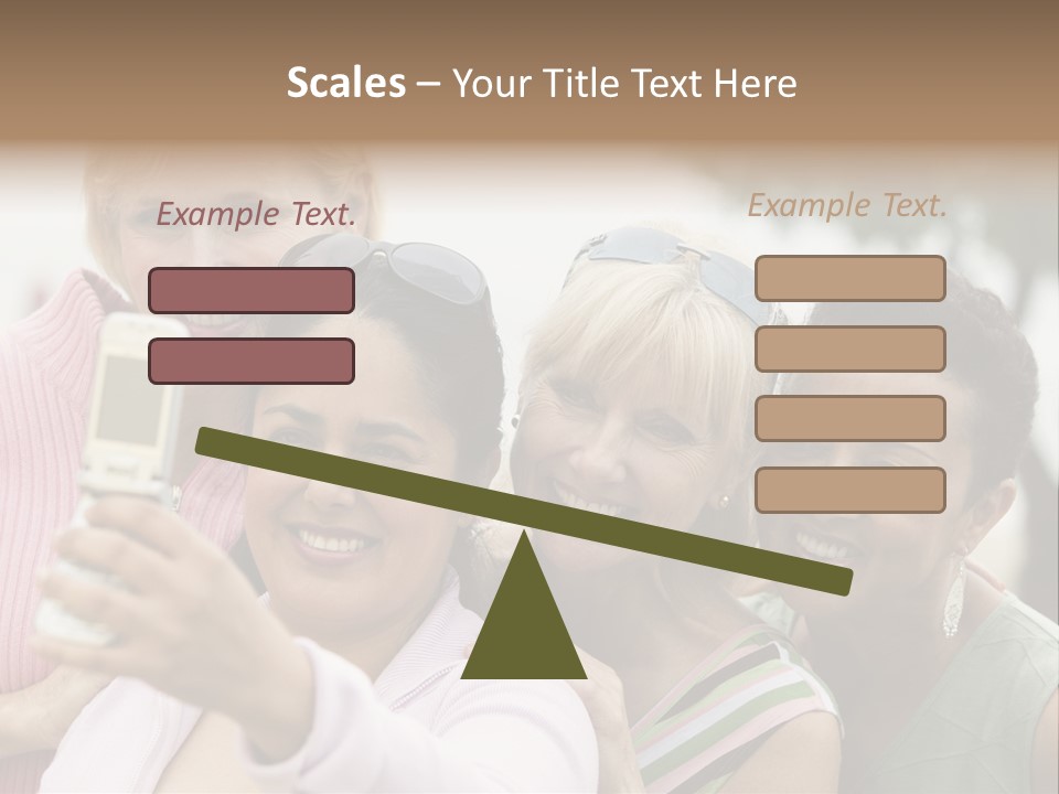 A Group Of Women Taking A Picture With A Cell Phone PowerPoint Template