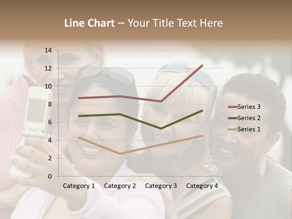 A Group Of Women Taking A Picture With A Cell Phone PowerPoint Template