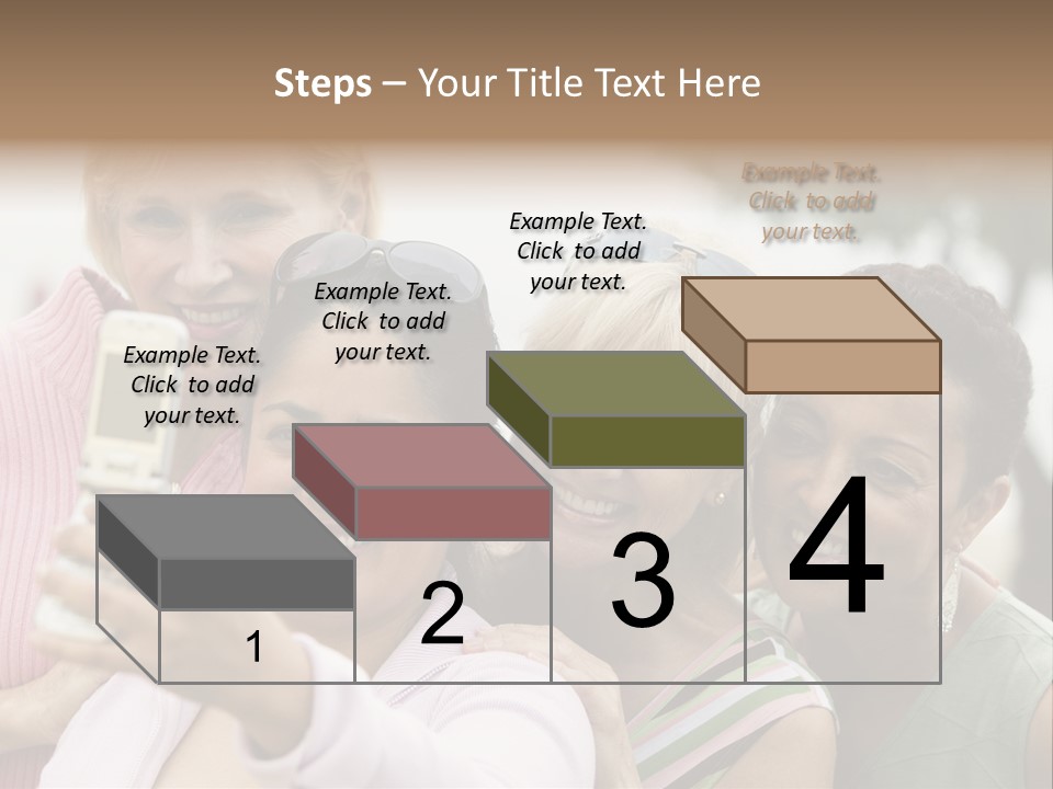 A Group Of Women Taking A Picture With A Cell Phone PowerPoint Template