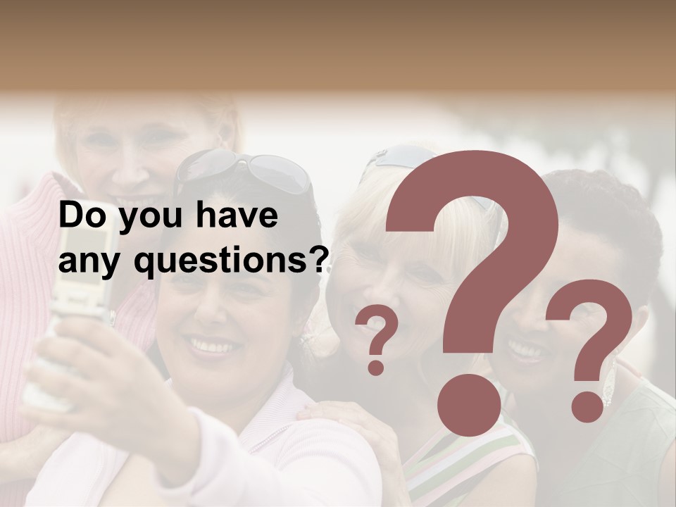 A Group Of Women Taking A Picture With A Cell Phone PowerPoint Template