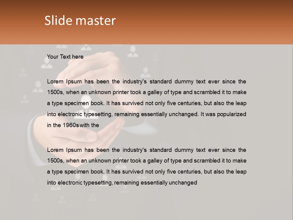 A Man In A Suit Holding A Small White Piece Of Paper PowerPoint Template